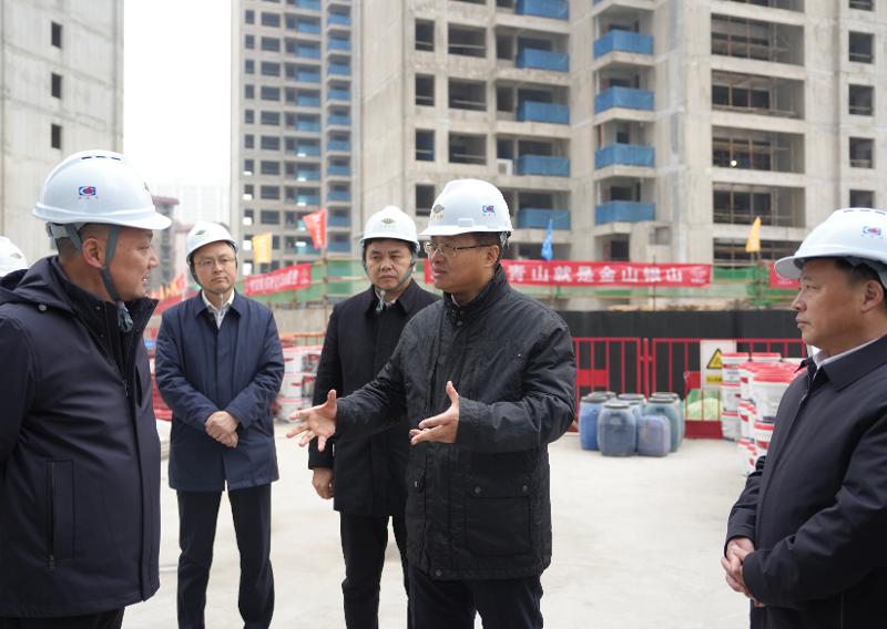 2024年12月26日，湖南省委常委、岳陽市委書記謝衛(wèi)江到四化建南區(qū)改造項目九禧府樓盤調(diào)研